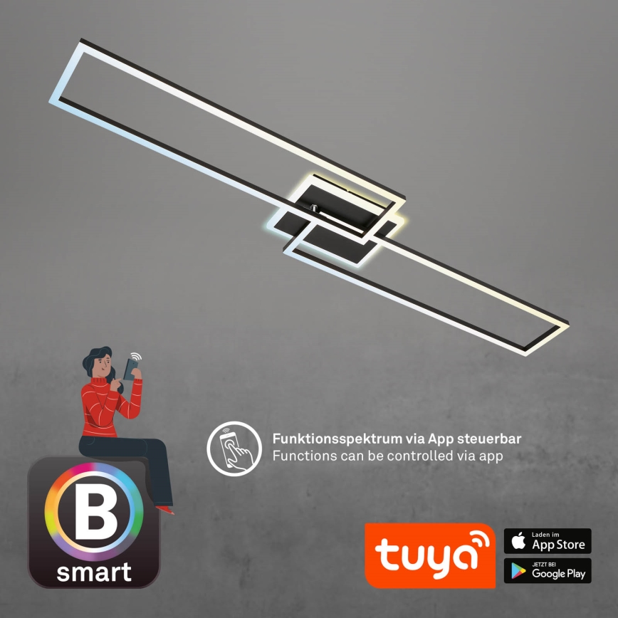 Briloner 3538-015 - LED ljusreglerad ljuskrona FRAME 2xLED/20W/230V 2700-6500K Wi-Fi Tuya + fjärrkontroll
