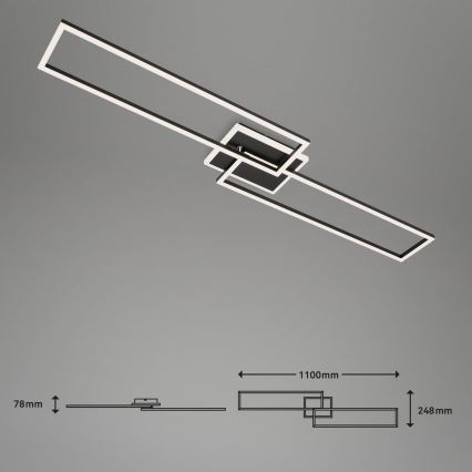 Briloner 3538-015 - LED ljusreglerad ljuskrona FRAME 2xLED/20W/230V 2700-6500K Wi-Fi Tuya + fjärrkontroll