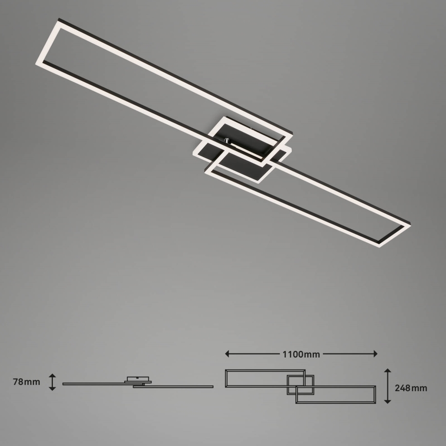 Briloner 3538-015 - LED ljusreglerad ljuskrona FRAME 2xLED/20W/230V 2700-6500K Wi-Fi Tuya + fjärrkontroll