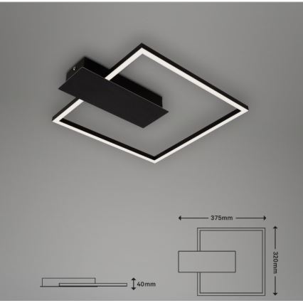 Briloner 3544-015 - LED Dimbar taklampa NICO LED/12W/230V svart