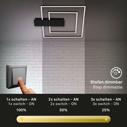 Briloner 3545-015 - LED Dimbar taklampa NICO LED/25W/230V svart