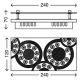 Briloner - 3564-028 - LED Takbelysning APLIC 2xLED/5W/230V
