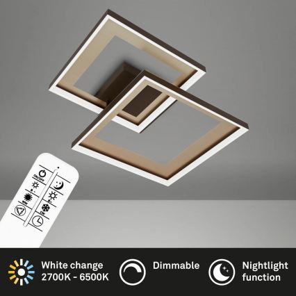 Briloner 3567-017 - Dimbart LED-taklampa LED/25W/230V 3000-6500K 56,8x48cm + fjärrkontroll