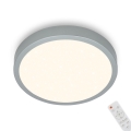 Briloner 3701-014 - LED Dimbar taklampa RUNA LED/18W/230V 2700-6500K silver + fjärrkontroll