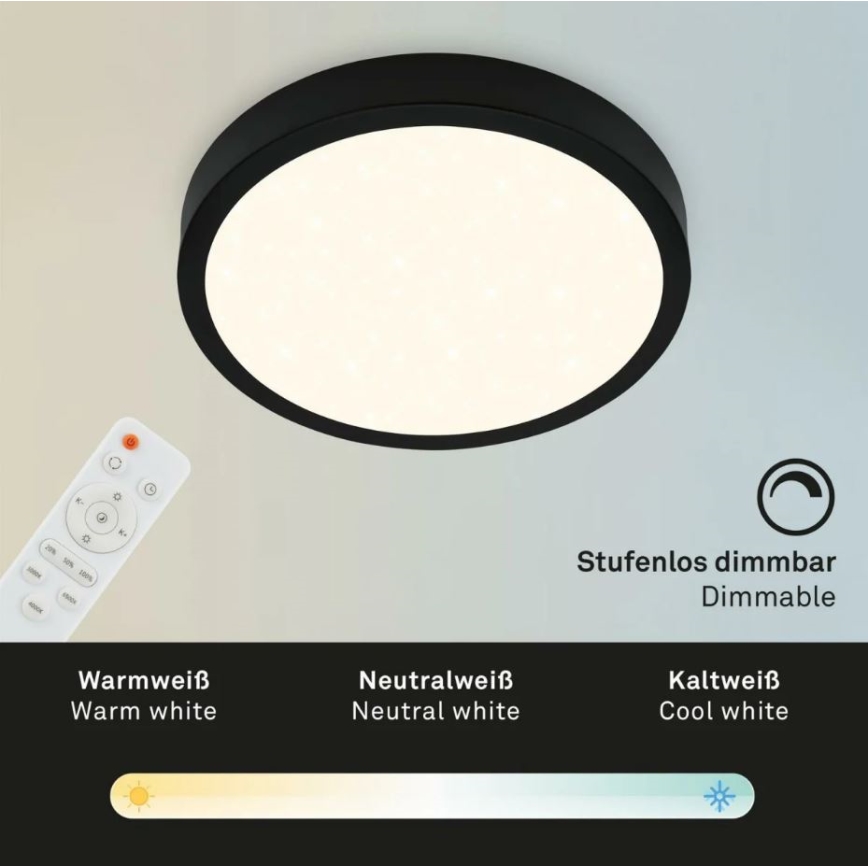 Briloner 3701-015 - LED dimbar taklampa RUNA LED/18W/230V 2700-6500K + fjärrkontroll