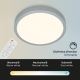 Briloner 3704-014-LED Dimbar taklampa RUNA LED/22W/230V 2700-6500K silver + fjärrkontroll