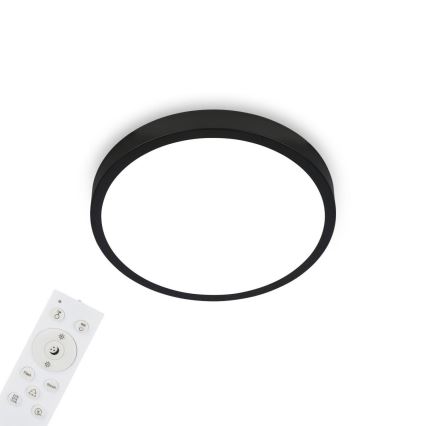 Briloner 3709-015 - LED RGBW Dimbar taklampa LED/22W/230V 4000K diameter 38 cm svart + fjärrkontroll