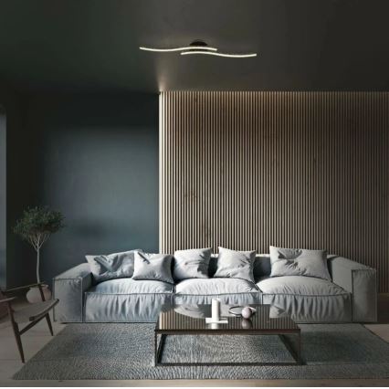 Briloner 3718-025 - LED fäst ljuskrona REY 2xLED/6W/230V svart