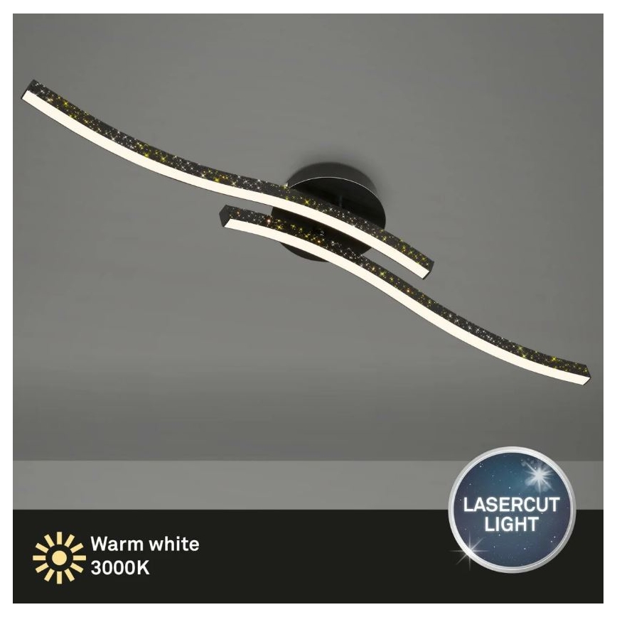 Briloner 3718-025 - LED fäst ljuskrona REY 2xLED/6W/230V svart