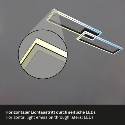 Briloner 3761015 - dimmerbar LED-taklampa LED/45W/230V 2700-6500K svart + fjärrkontroll