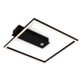 Briloner 3770-015 - LED-taklampa med rörelse- och skymningssensor FRAME LED/14W/230V 3000K 30x32 cm svart