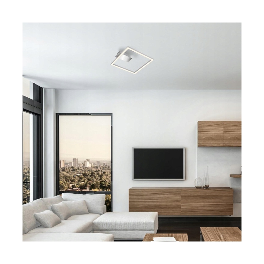 Briloner 3780-014 - LED-taklampa FRAME LED/14W/230V 26,5x25 cm matt krom