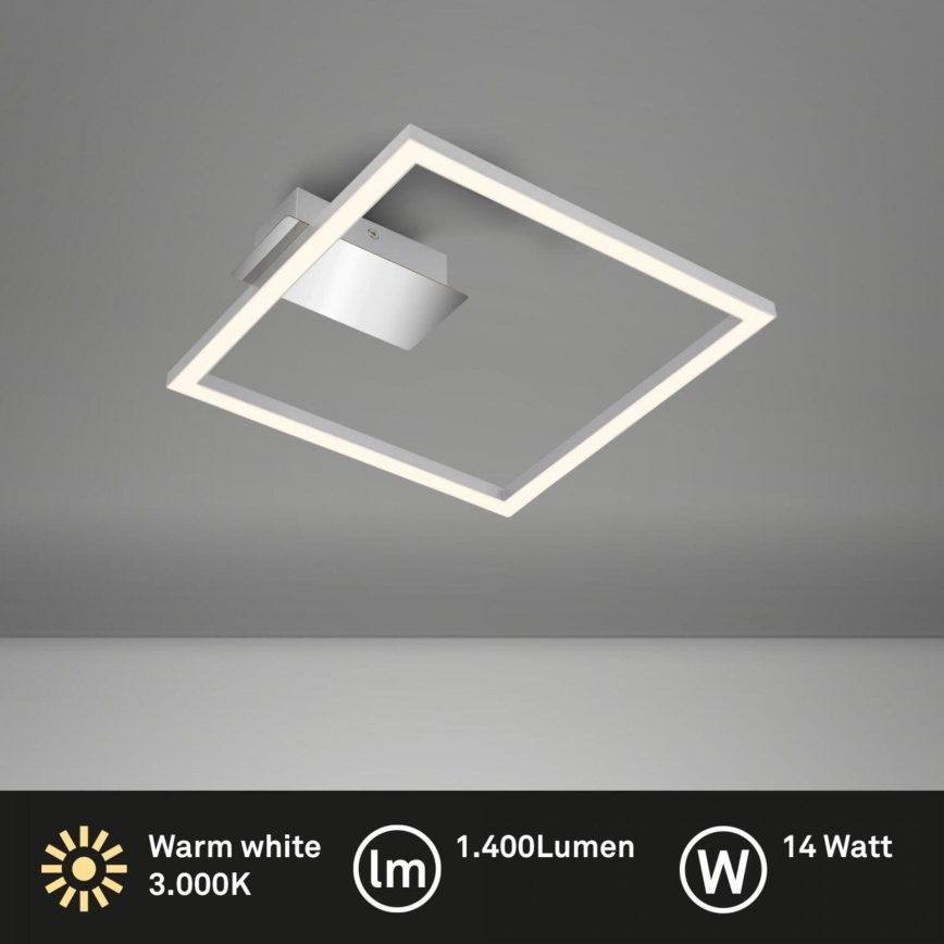 Briloner 3780-014 - LED-taklampa FRAME LED/14W/230V 26,5x25 cm matt krom