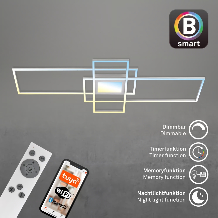 Briloner 3812019 - LED-dimmbar takarmatur RAM LED/56W/230V Wi-Fi Tuya 111x42 cm + fjärrkontroll