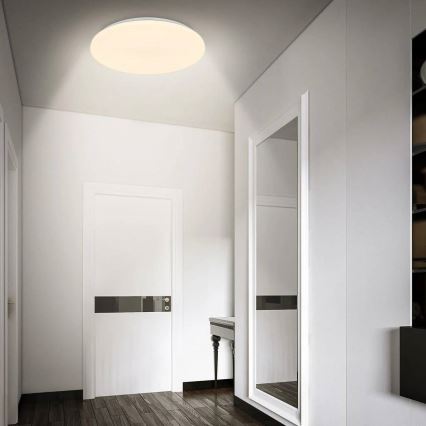 Briloner 3828-016 - LED Takarmatur för badrum med rörelsesensor WALK LED/24W/230V IP54 Ø 35 cm vit
