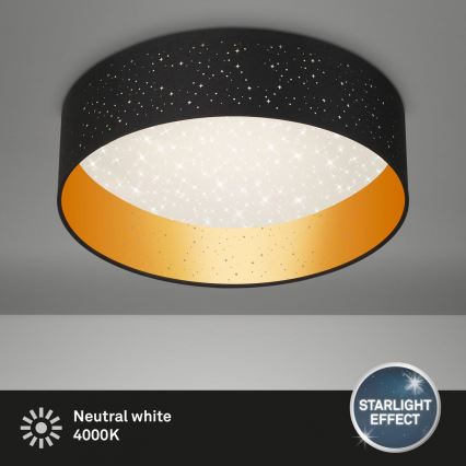 Briloner 3882-015 - LED taklampa MAILA STARRY LED/18W/230V svart/guld