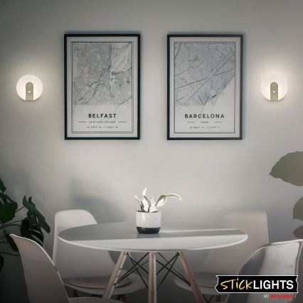 Briloner 3889012 - LED uppladdningsbar vägglampa med rörelse- och skymningssensor TARO LED/2,5W/5V 1800 mAh matt krom