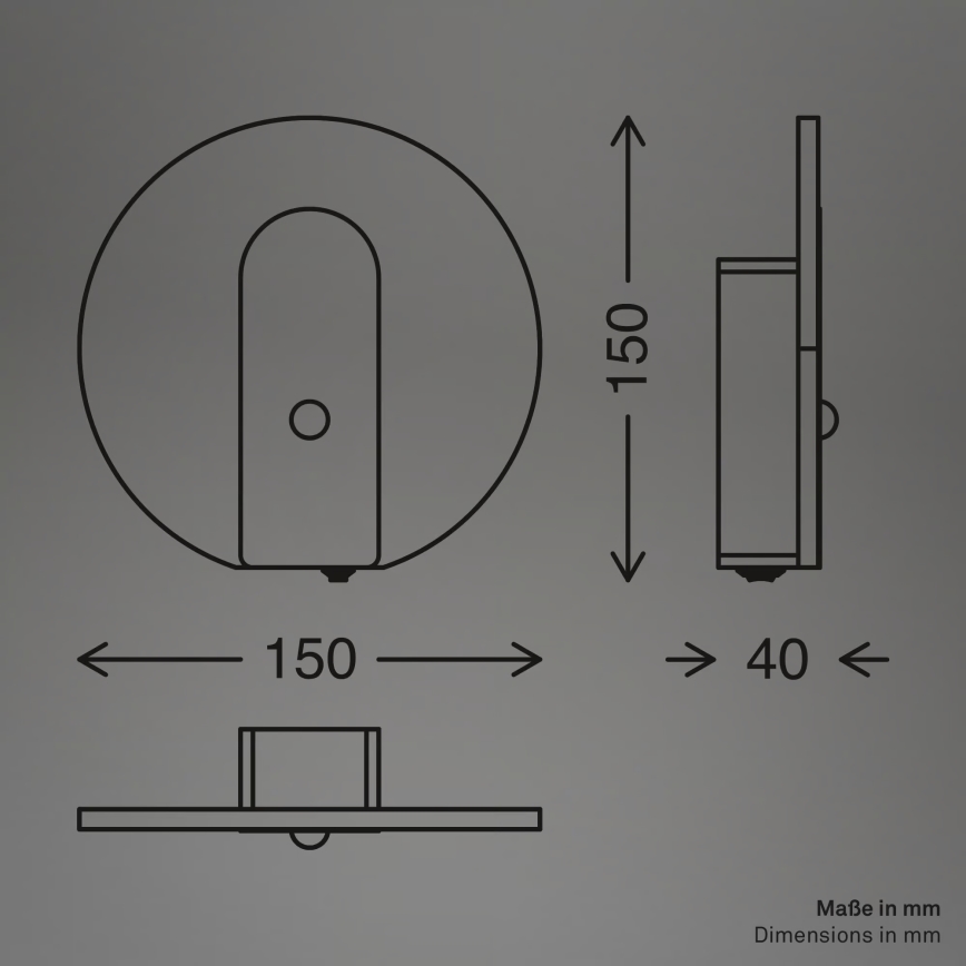 Briloner 3889012 - LED uppladdningsbar vägglampa med rörelse- och skymningssensor TARO LED/2,5W/5V 1800 mAh matt krom