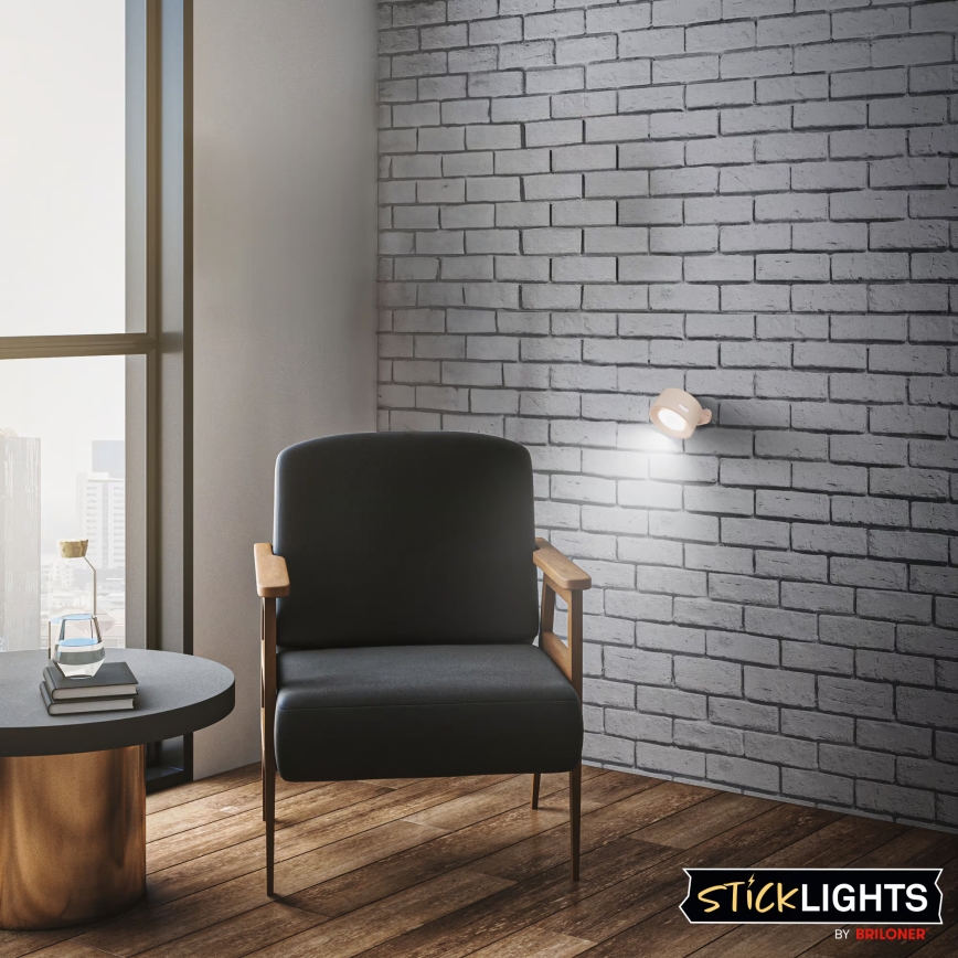 Briloner 3896011 - Dimbbar uppladdningsbar LED-vägglampa TARI LED/1,6W/5V 1500 mAh beige