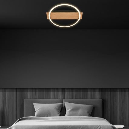 Briloner 3908-014 - LED taklampa KADA LED/14W/230V Ø 30 cm svart/brun