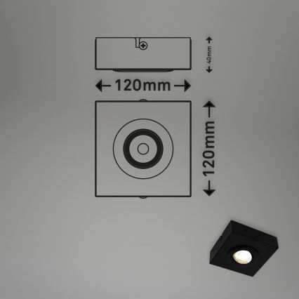 Briloner 3996015 - LED spotlight CTS LED/4W/230V 2700/4000K svart