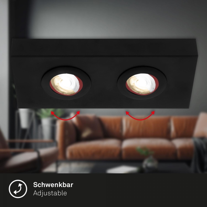 Briloner 3996025 - LED spotlight CTS 2xLED/4W/230V 2700/4000K svart