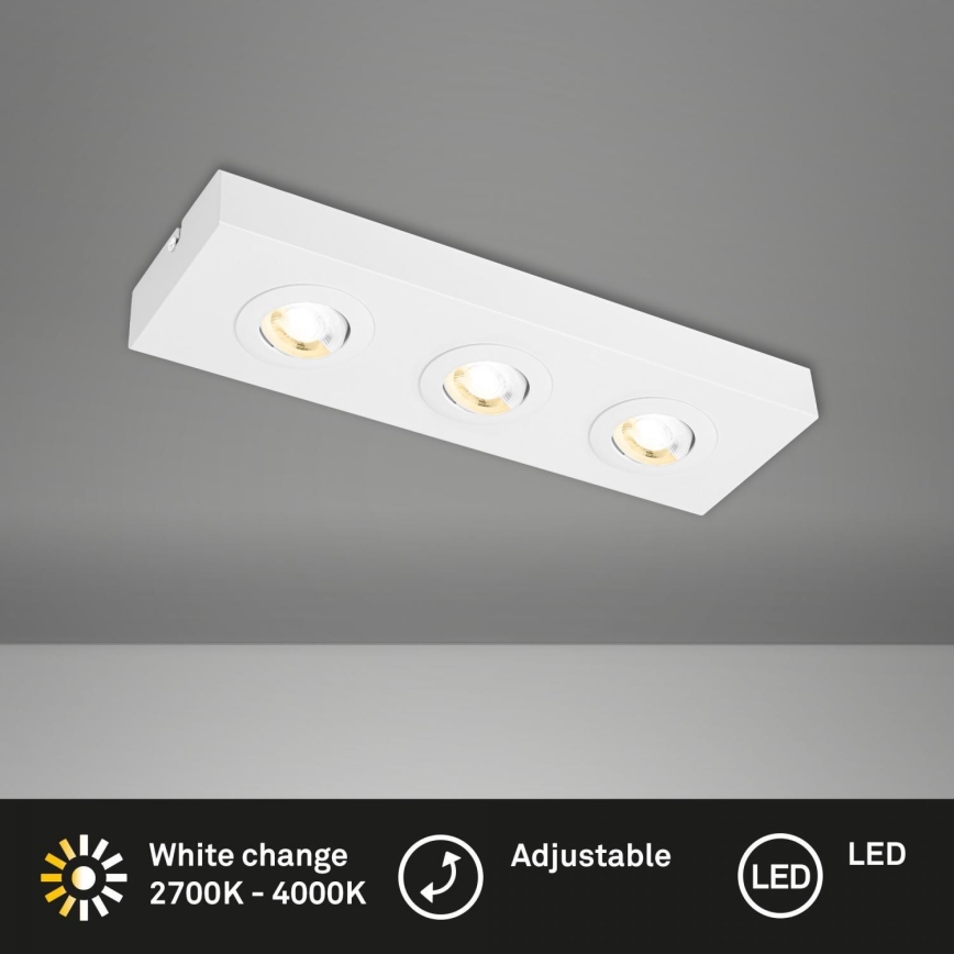 Briloner 3996036 - LED spotlight CTS 3xLED/4W/230V 2700/4000K vit