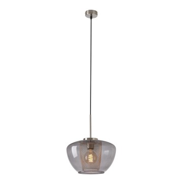 Briloner 4016-014 - Takpendel med vajer SEVENTIES 1xE27/40W/230V rökgrå