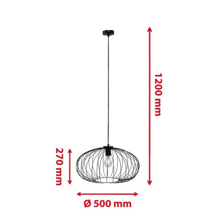 Briloner 4023-015 - Ljuskrona med textilsladd KAGO 1xE27/60W/230V