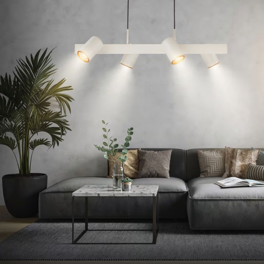 Briloner 4058044 - Pendellampa med vajer ERA 4xGU10/10W/230V krämfärgad