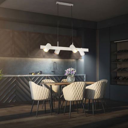 Briloner 4058044 - Pendellampa med vajer ERA 4xGU10/10W/230V krämfärgad