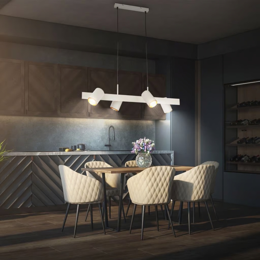 Briloner 4058044 - Pendellampa med vajer ERA 4xGU10/10W/230V krämfärgad