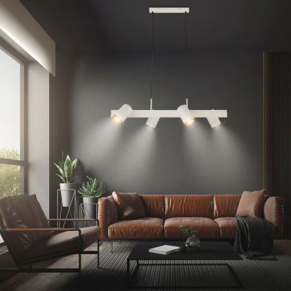 Briloner 4058044 - Pendellampa med vajer ERA 4xGU10/10W/230V krämfärgad