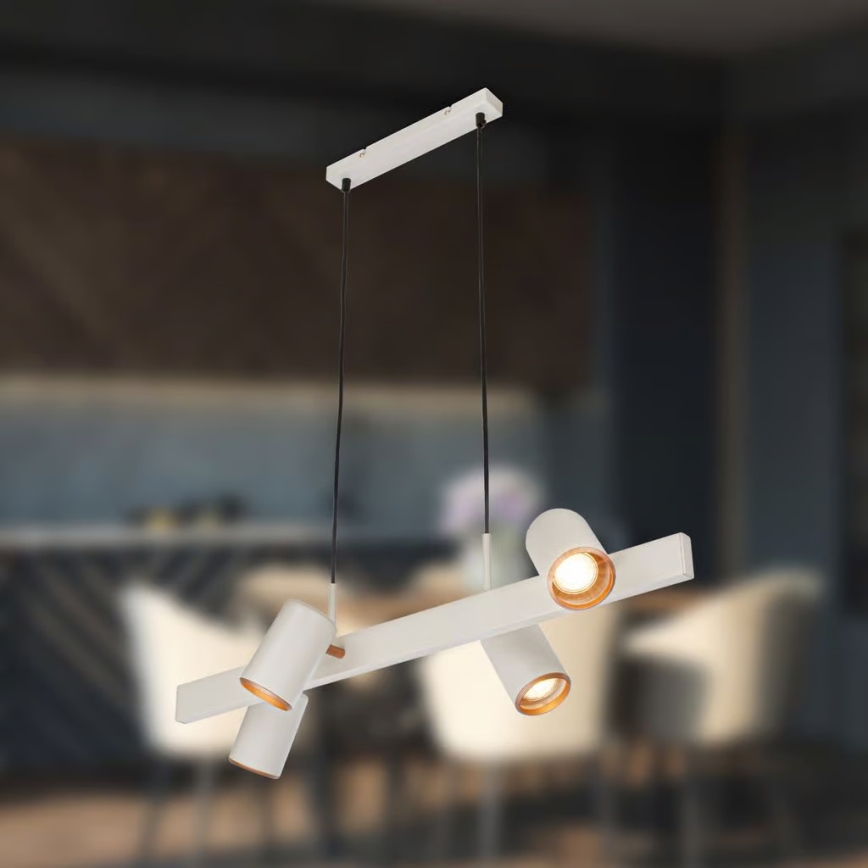 Briloner 4058044 - Pendellampa med vajer ERA 4xGU10/10W/230V krämfärgad