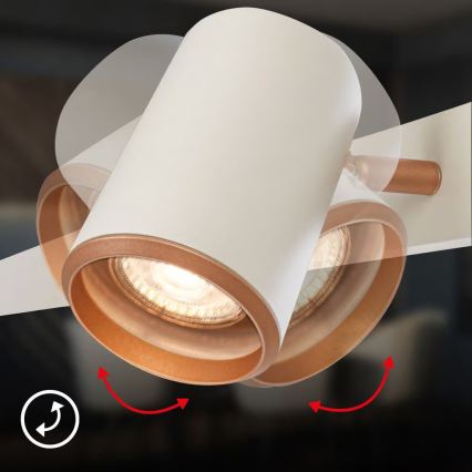 Briloner 4058044 - Pendellampa med vajer ERA 4xGU10/10W/230V krämfärgad