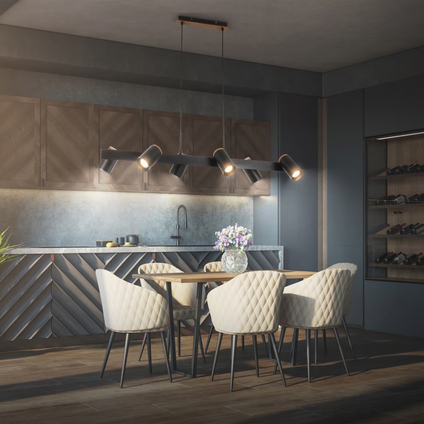 Briloner 4059065 - Takpendel ERA 6xGU10/10W/230V svart