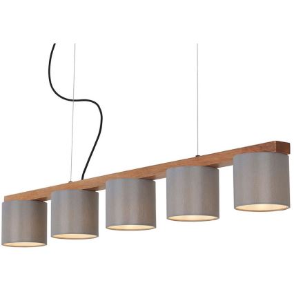 Briloner 4075-054 - Taklampa på kabel RHON 5xE14/25W/230V