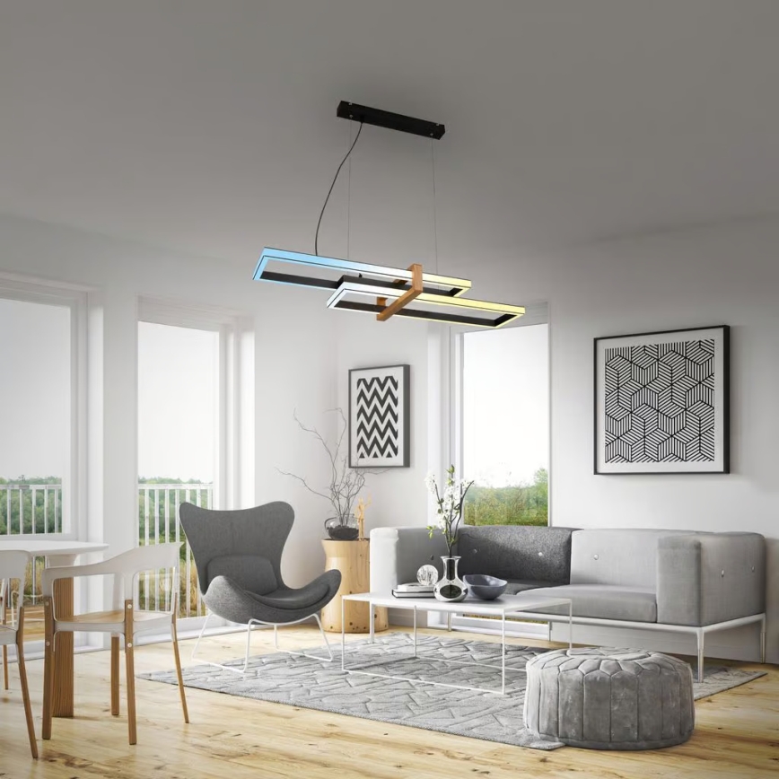 Briloner 4768015 - LED dimbar pendellampa med stålvajer LED/44W/230V 2700-6500K 100 cm + fjärrkontroll