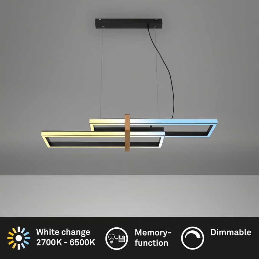 Briloner 4768015 - LED dimbar pendellampa med stålvajer LED/44W/230V 2700-6500K 100 cm + fjärrkontroll