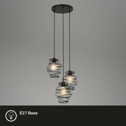 Briloner 4870-035 - Hänglampa med kabel 3xE27/60W/230V