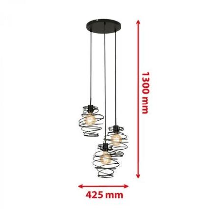 Briloner 4870-035 - Hänglampa med kabel 3xE27/60W/230V