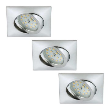 Briloner 6997-039 - SET OM 3x LED Badrumsinfälld belysning LED/5W/230V IP23