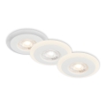 Briloner 7039036 - Set med 3 infällda LED-badrumsarmaturer LED/5W/230V IP44 vit