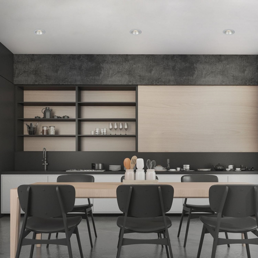 Briloner 7041-034 - KIT 3x Infälld LED badrumsbelysning LED/4,9W/230V IP44 silver