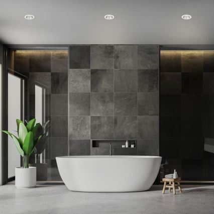 Briloner 7041-036 - KIT 3x Infälld LED badrumsbelysning LED/4,9W/230V IP44 vit