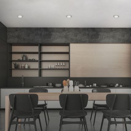 Briloner 7042-034 - KIT 3x Badrum infälld lampa 1xGU10/9W/230V IP23 silver