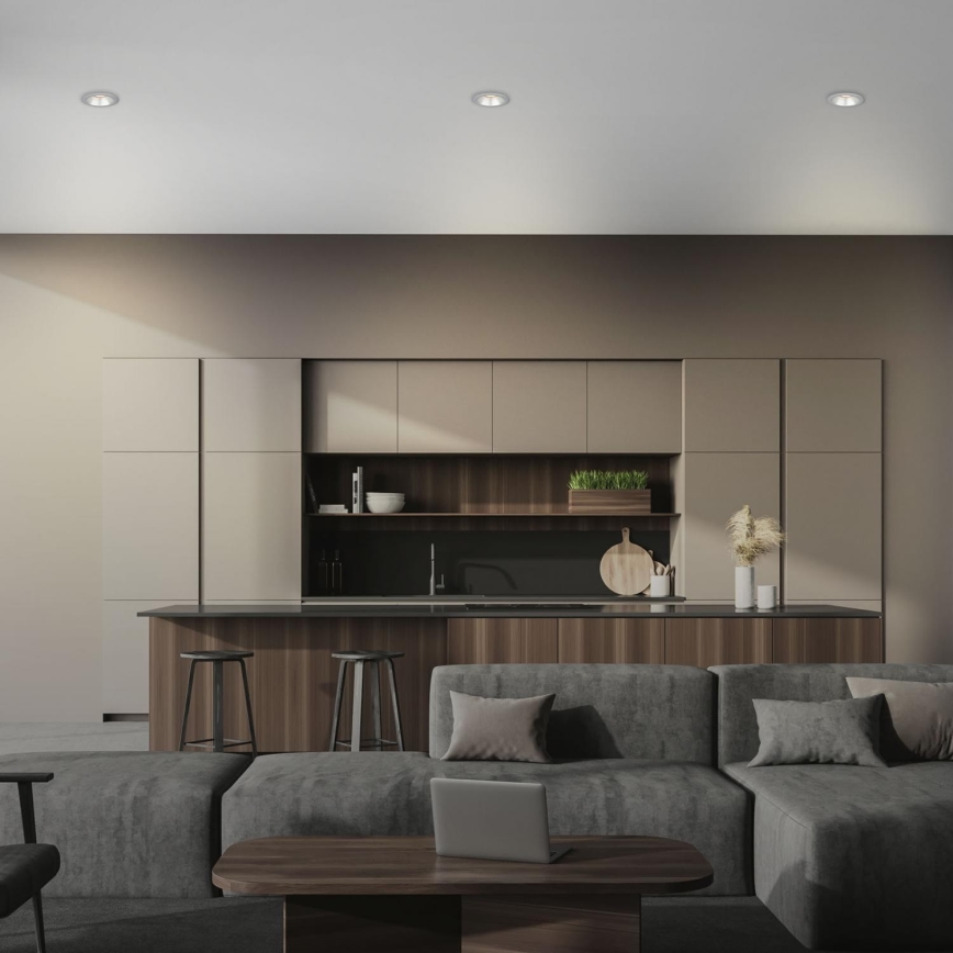 Briloner 7042-034 - KIT 3x Badrum infälld lampa 1xGU10/9W/230V IP23 silver