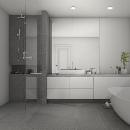 Briloner 7049014 - Dimbar LED-infälld takarmatur för badrum LED/6W/230V 3000K IP44 matt krom