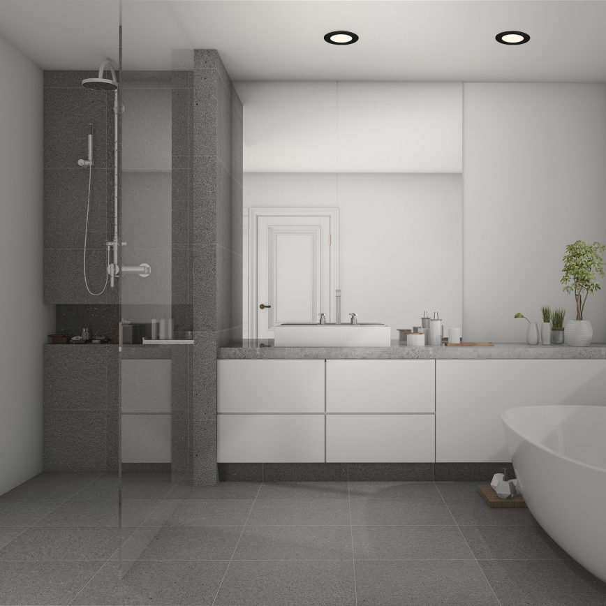 Briloner 7049015 - Dimbar LED-infälld badrumslampa LED/6W/230V 3000K IP44 svart