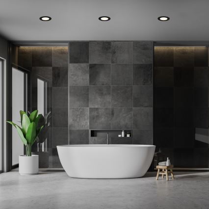 Briloner 7049015 - Dimbar LED-infälld badrumslampa LED/6W/230V 3000K IP44 svart